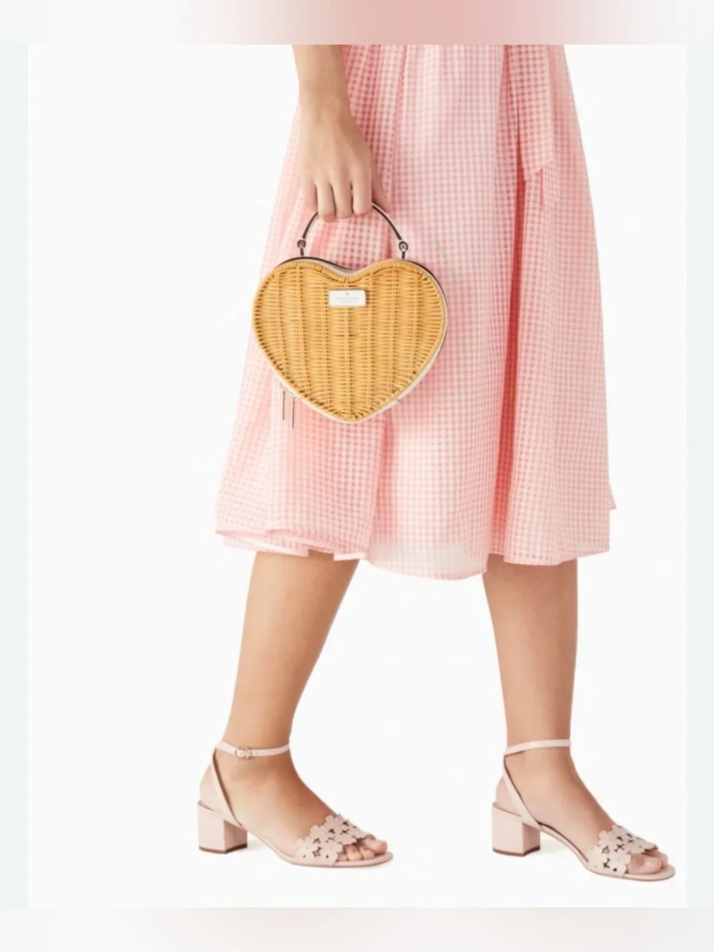 🤎Kate Spade Love Shack Heart Wicker Crossbody